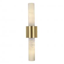Trans Globe 22680 AG - 2LT SCONCE CYLINDER CNTP BAND-